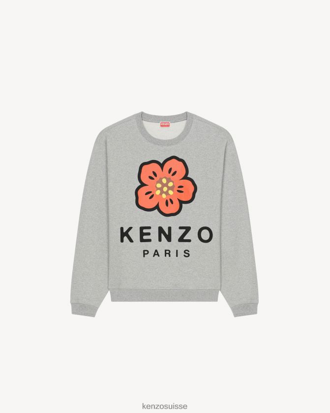Kenzo sweat-shirt fleur de boke Hommes gris perle D2804X365 vêtements