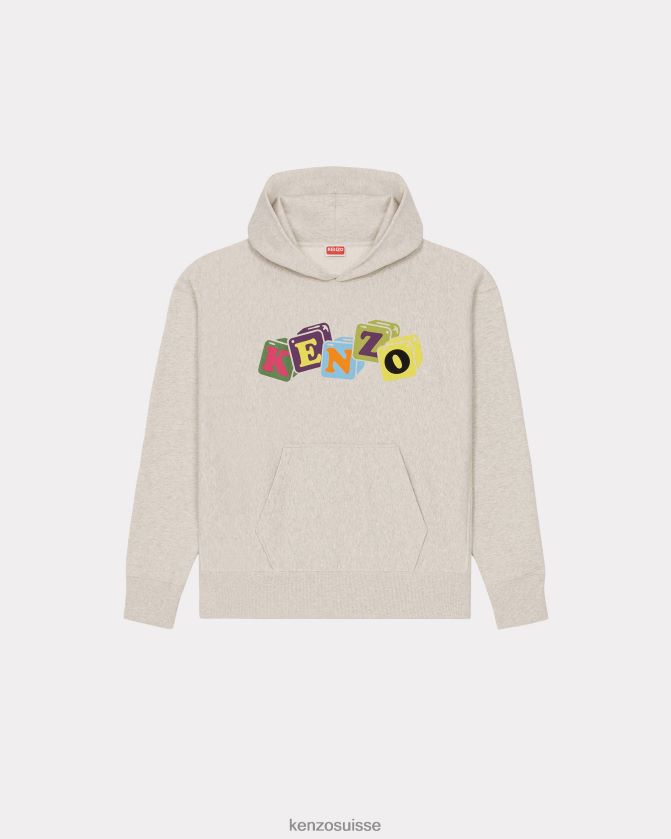 Kenzo sweat-shirt oversize à capuche "boke" Hommes gris pale D2804X27 vêtements