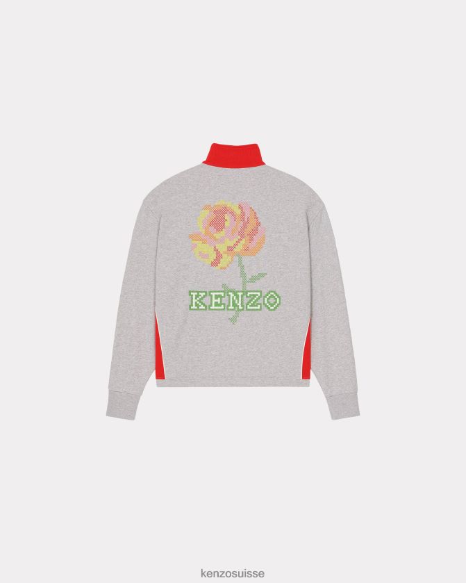 Kenzo sweat-shirt pixel rose Hommes gris perle D2804X121 vêtements