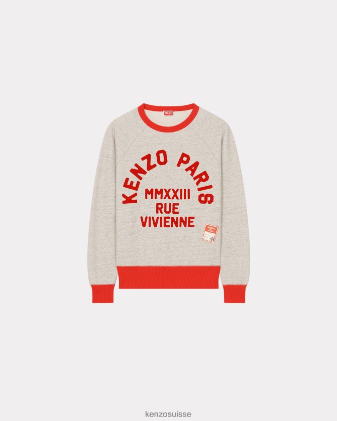 Kenzo sweat slim rue vivienne Hommes gris perle D2804X192 vêtements