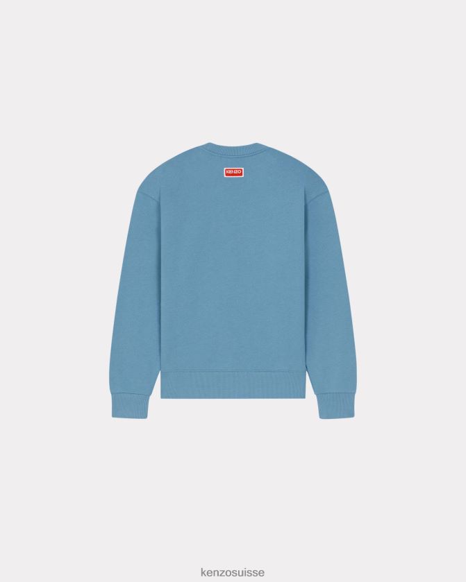 Kenzo sweat 'varsity jungle' éléphant Hommes cyan D2804X84 vêtements