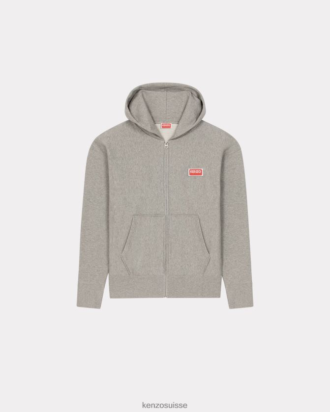 Kenzo sweat zippé oversize paris Hommes gris perle D2804X285 vêtements