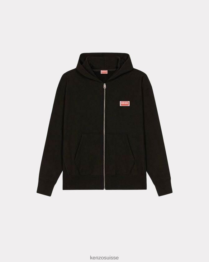 Kenzo sweat zippé oversize paris Hommes noir D2804X79 vêtements