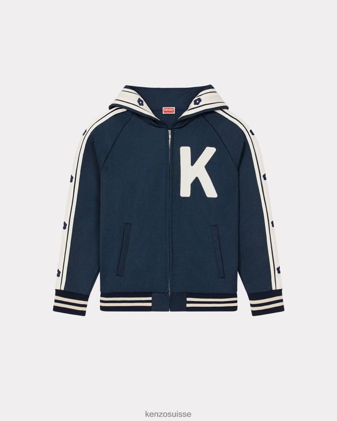 Kenzo veste zippée éléphant Hommes bleu nuit D2804X8 vêtements