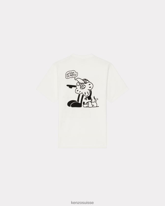 Kenzo T-shirt Boke Travels Hommes blanc cassé D2804X156 vêtements