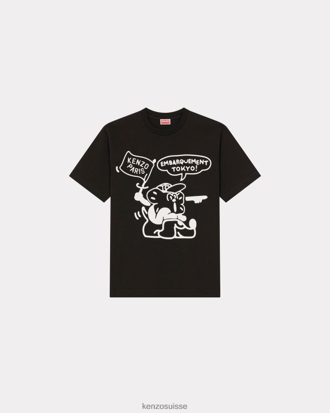 Kenzo T-shirt Boke Travels Hommes noir D2804X281 vêtements