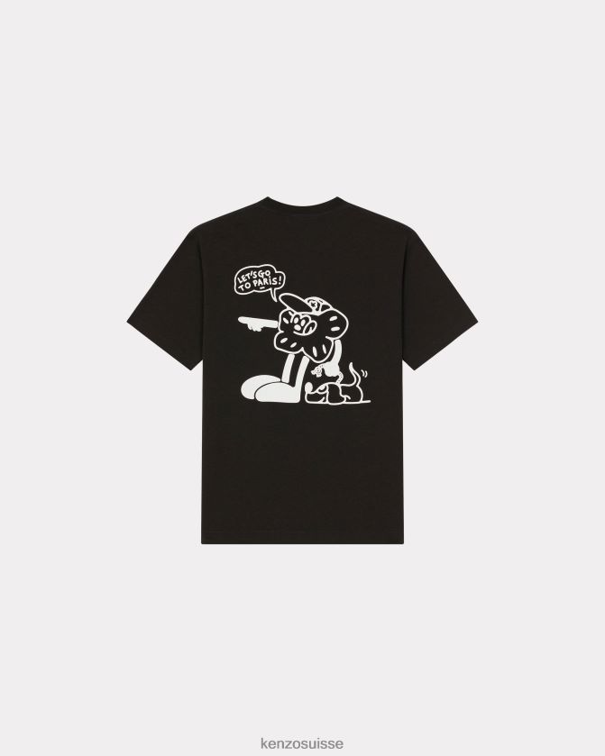 Kenzo T-shirt Boke Travels Hommes noir D2804X281 vêtements