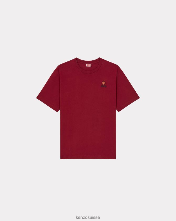 Kenzo t-shirt avec écusson de fleur de boke Hommes Bordeaux D2804X101 vêtements