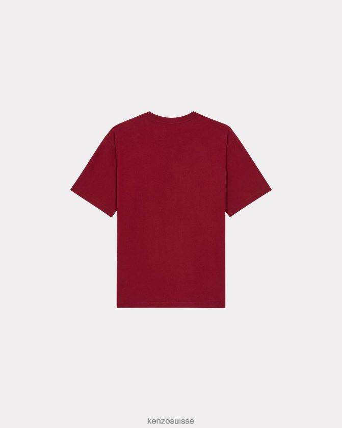 Kenzo t-shirt avec écusson de fleur de boke Hommes Bordeaux D2804X101 vêtements