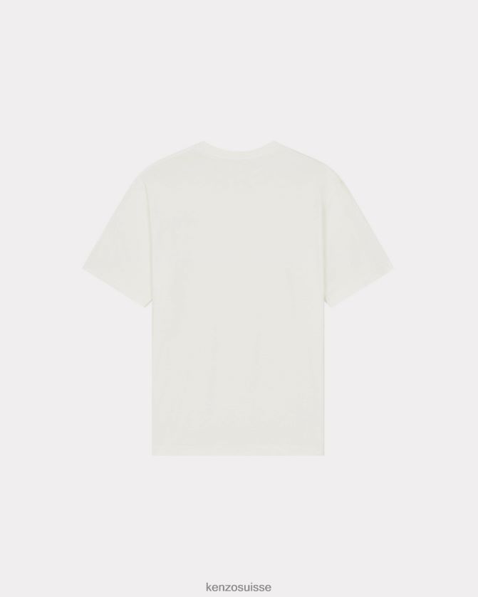 Kenzo t-shirt avec écusson de fleur de boke Hommes blanc D2804X62 vêtements