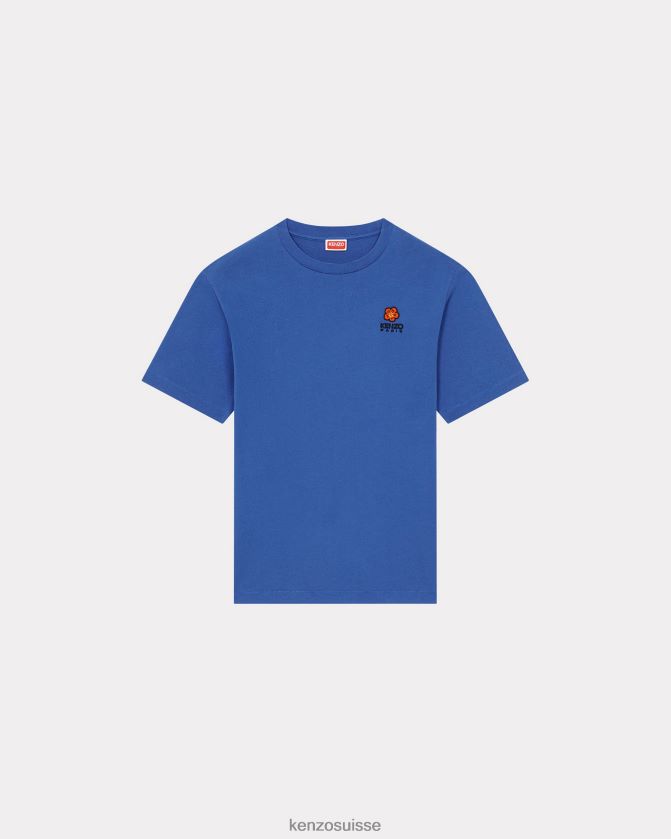 Kenzo t-shirt avec écusson de fleur de boke Hommes bleu royal D2804X178 vêtements