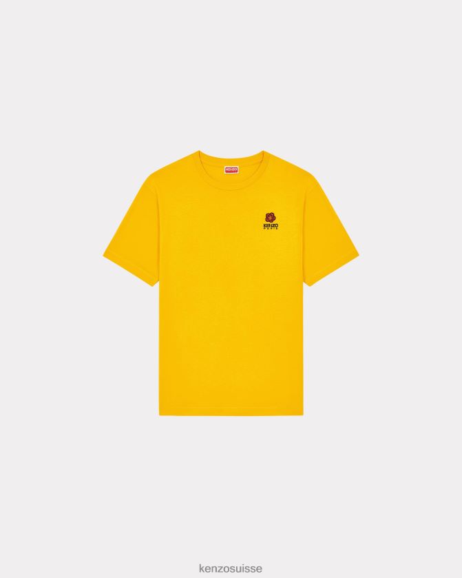 Kenzo t-shirt avec écusson de fleur de boke Hommes jaune doré D2804X349 vêtements