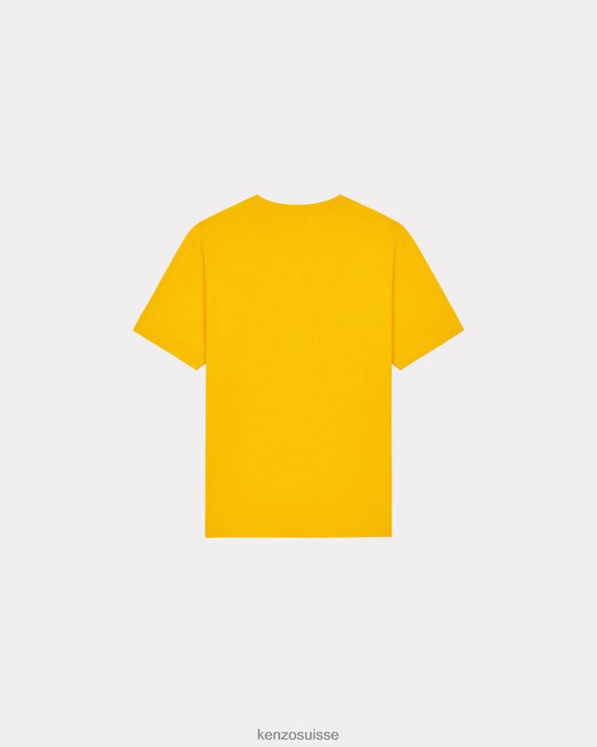 Kenzo t-shirt avec écusson de fleur de boke Hommes jaune doré D2804X349 vêtements