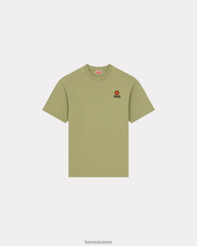 Kenzo t-shirt avec écusson de fleur de boke Hommes vert sauge D2804X71 vêtements