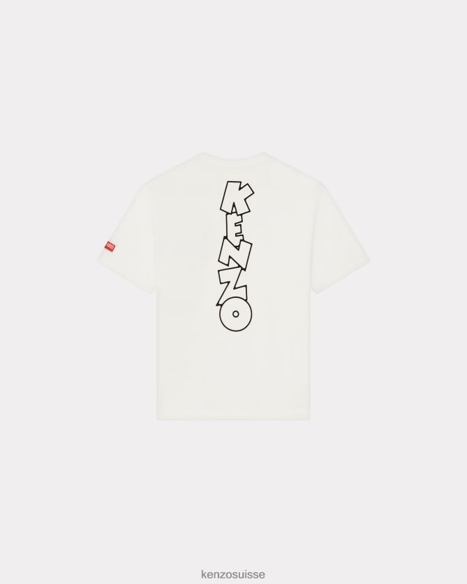 Kenzo t-shirt boké Hommes blanc cassé D2804X31 vêtements