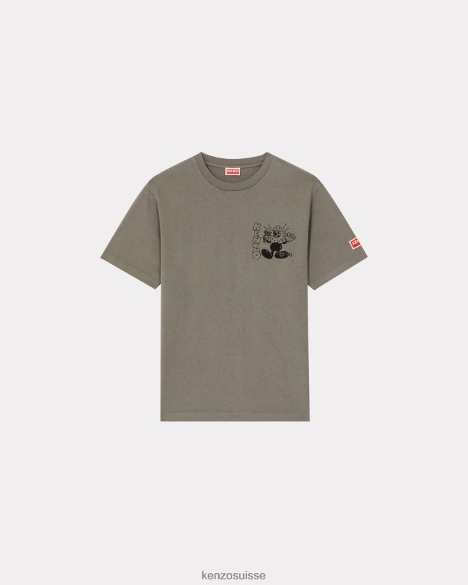 Kenzo t-shirt boké Hommes gris brumeux D2804X7 vêtements