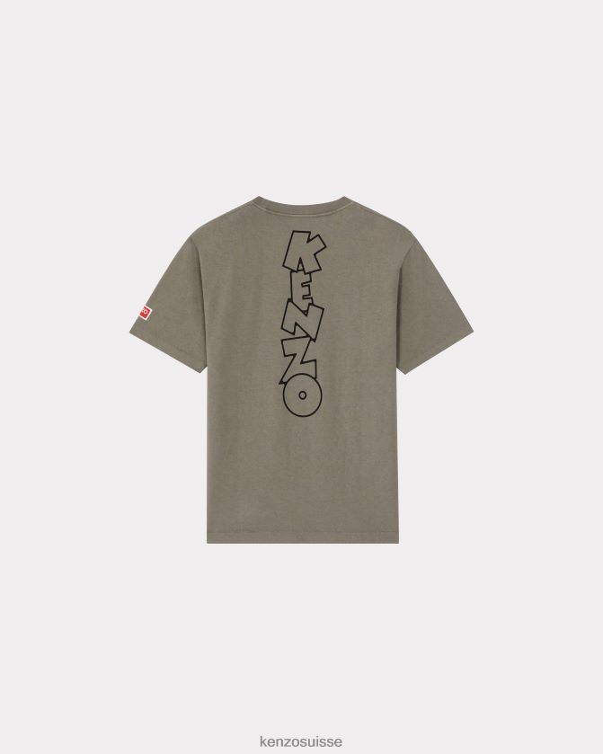 Kenzo t-shirt boké Hommes gris brumeux D2804X7 vêtements