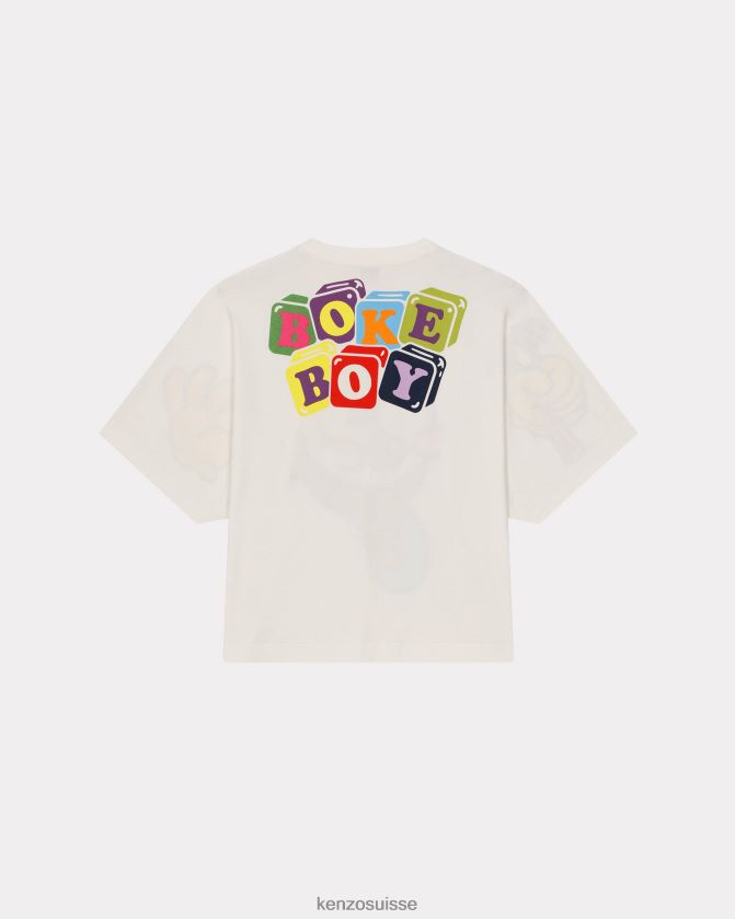 Kenzo t-shirt boxy 'boke Hommes blanc cassé D2804X340 vêtements