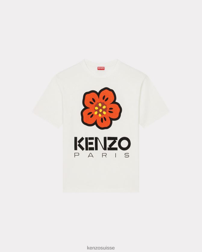 Kenzo t-shirt fleur de boké Hommes blanc D2804X194 vêtements