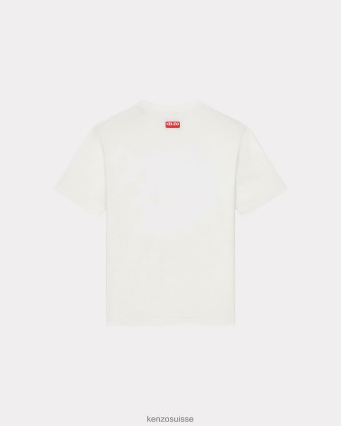 Kenzo t-shirt fleur de boké Hommes blanc D2804X194 vêtements