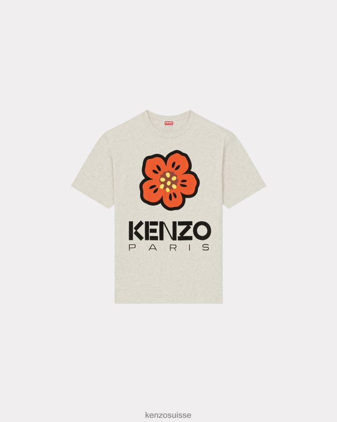 Kenzo t-shirt fleur de boké Hommes gris pale D2804X25 vêtements