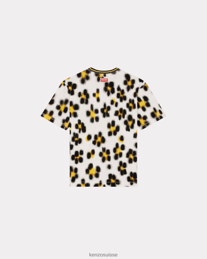 Kenzo t-shirt hana léopard Hommes blanc cassé D2804X199 vêtements
