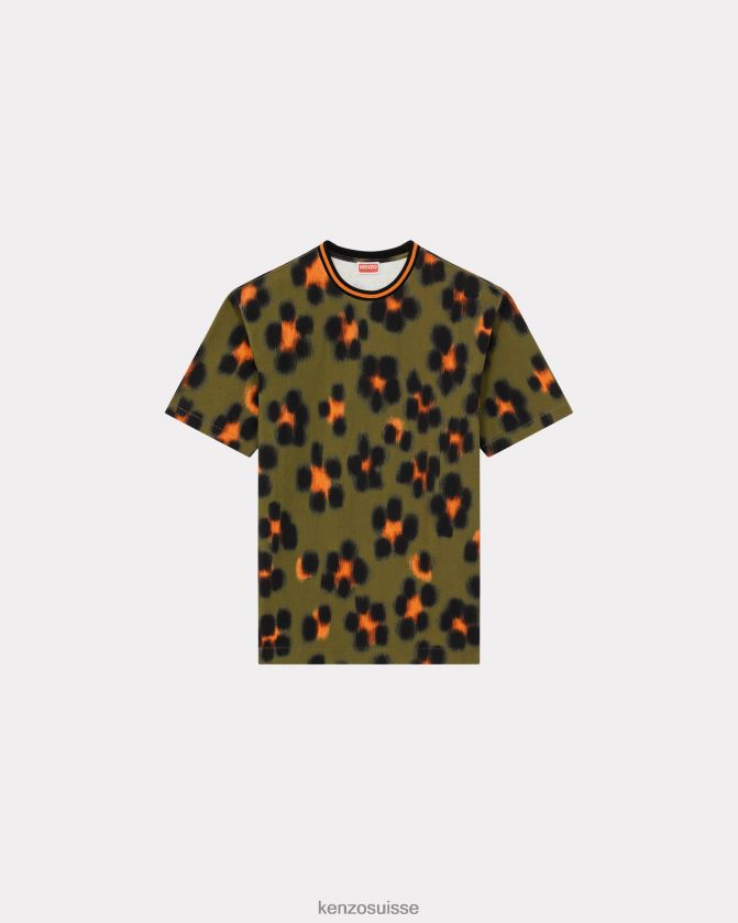 Kenzo t-shirt hana léopard Hommes kaki D2804X295 vêtements