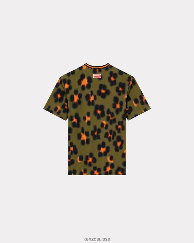 Kenzo t-shirt hana léopard Hommes kaki D2804X295 vêtements