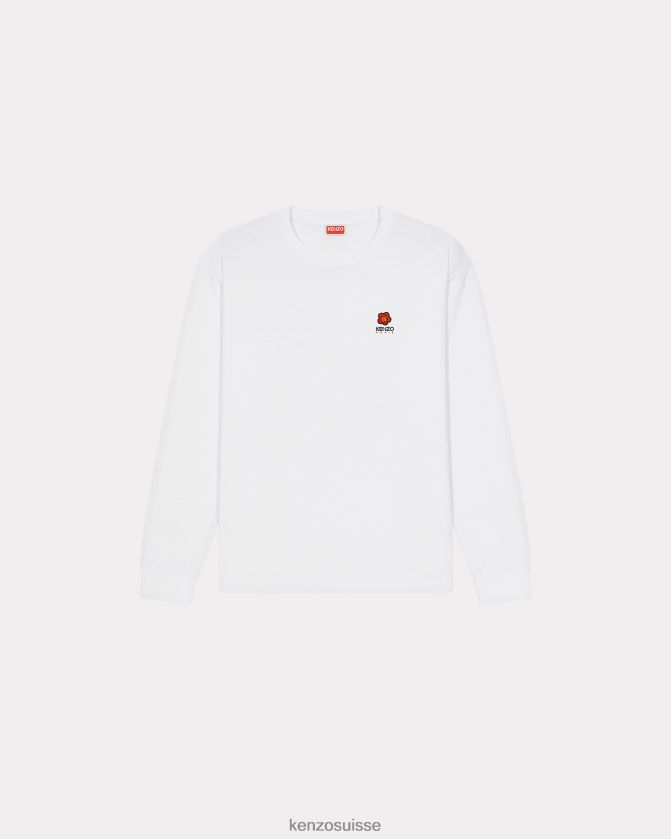 Kenzo t-shirt à manches longues "fleur de boke" Hommes blanc D2804X76 vêtements