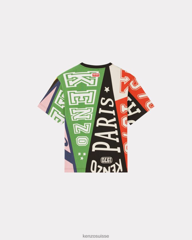 Kenzo t-shirt oversize avec drapeau Hommes multicolore D2804X30 vêtements