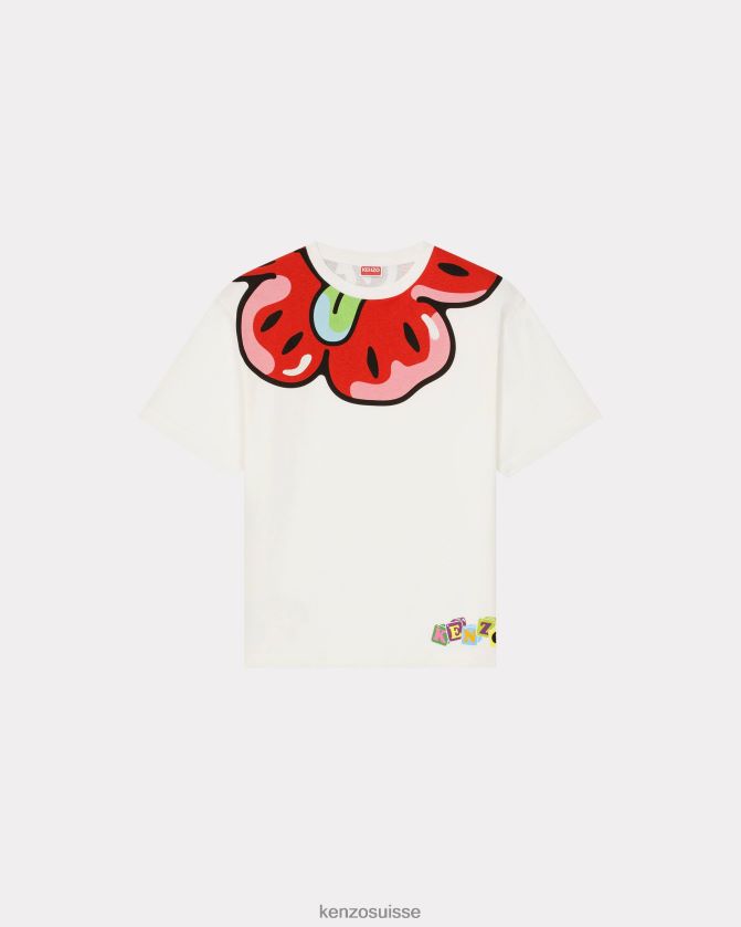 Kenzo t-shirt oversize "boké" Hommes blanc cassé D2804X342 vêtements