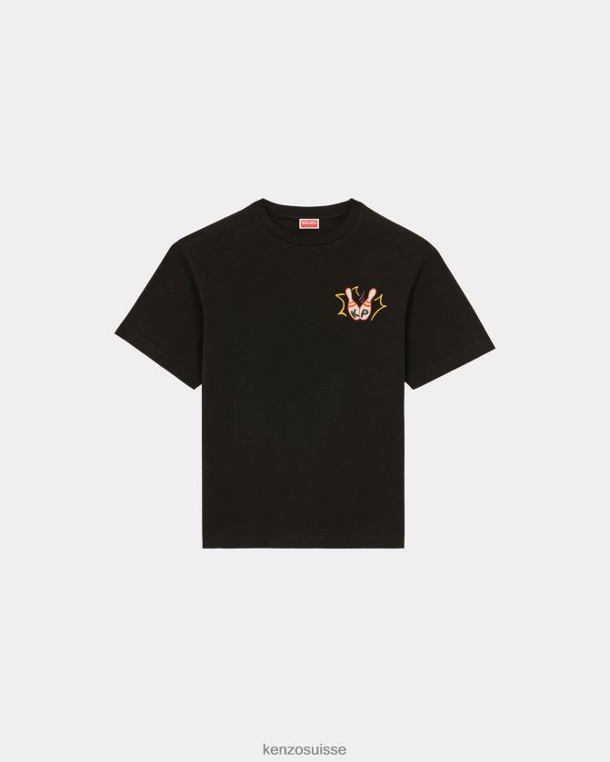 Kenzo t-shirt oversize "bowling" Hommes noir D2804X90 vêtements