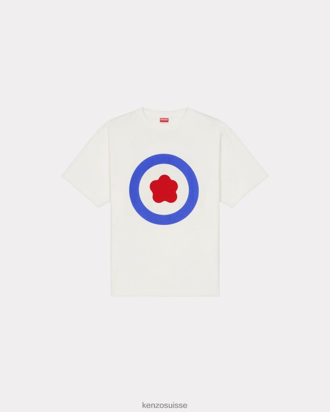 Kenzo t-shirt oversize "cible" Hommes blanc cassé D2804X200 vêtements