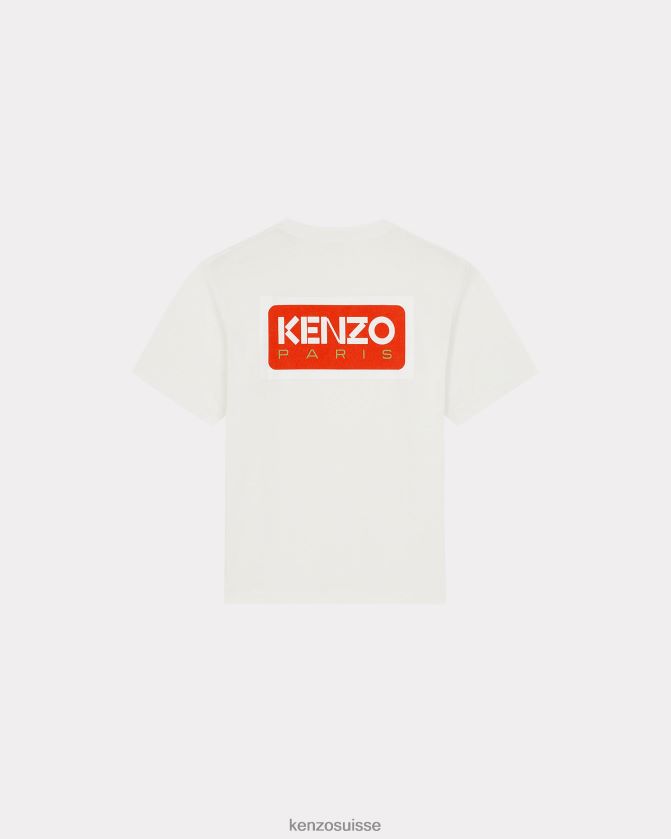 Kenzo t-shirt oversize paris Hommes blanc cassé D2804X68 vêtements