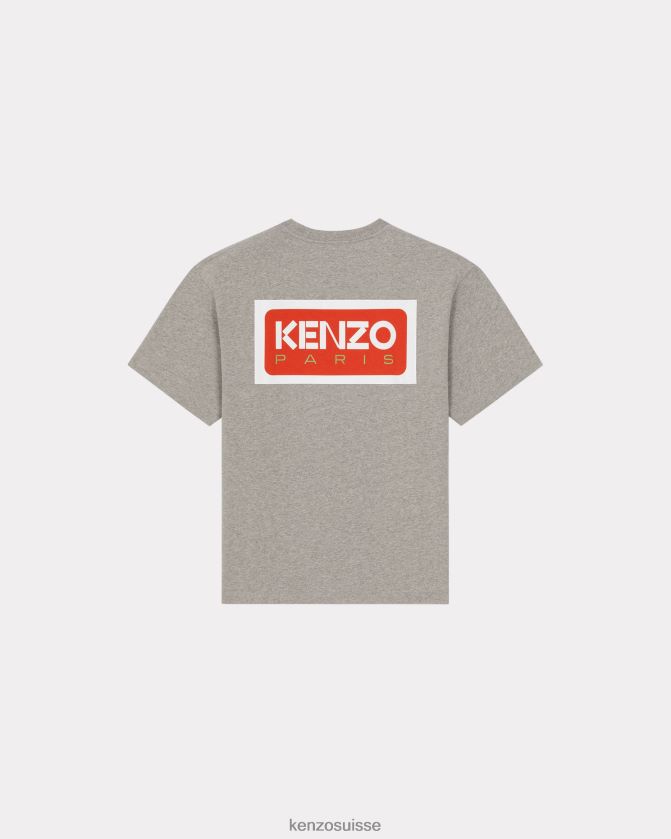 Kenzo t-shirt oversize paris Hommes gris perle D2804X88 vêtements