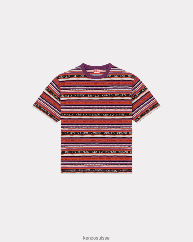 Kenzo t-shirt oversize à rayures surf Hommes bleu nuit D2804X144 vêtements