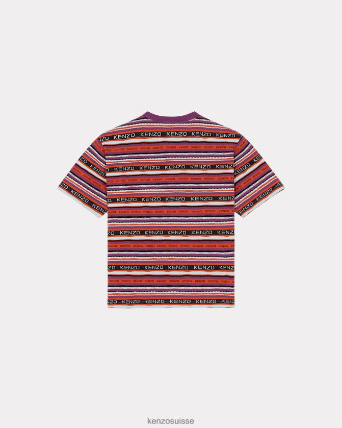 Kenzo t-shirt oversize à rayures surf Hommes bleu nuit D2804X144 vêtements