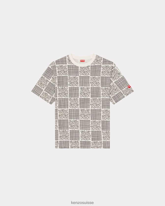 Kenzo t-shirt patchwork Hommes blanc cassé D2804X250 vêtements