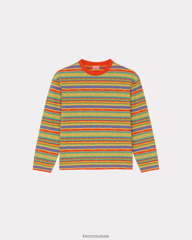 Kenzo t-shirt à rayures de surf Hommes jaune doré D2804X148 vêtements