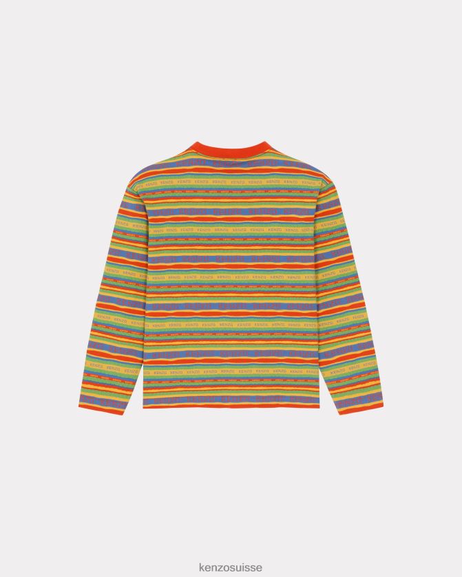 Kenzo t-shirt à rayures de surf Hommes jaune doré D2804X148 vêtements
