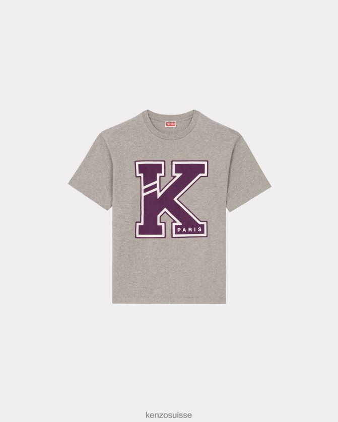 Kenzo t-shirt universitaire Hommes gris perle D2804X205 vêtements