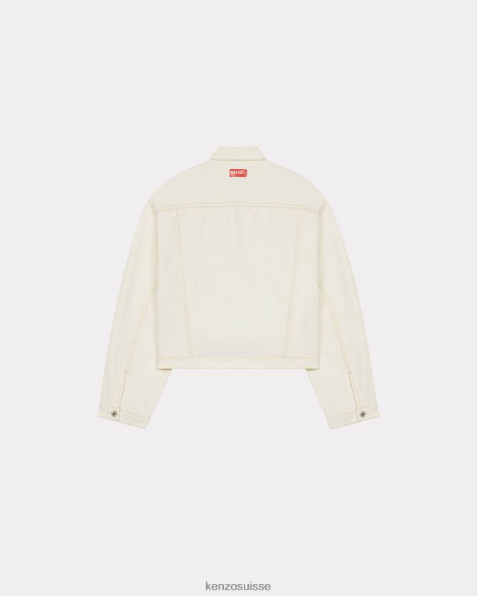 Kenzo veste camionneur en jean Hommes denim blanc blanchi D2804X44 vêtements