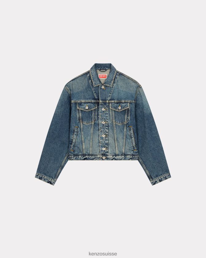 Kenzo veste camionneur en jean Hommes denim bleu pierre moyen D2804X32 vêtements