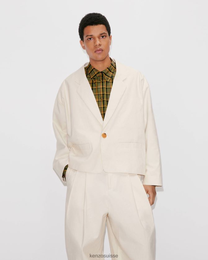 Kenzo veste de travail Hommes écru D2804X269 vêtements