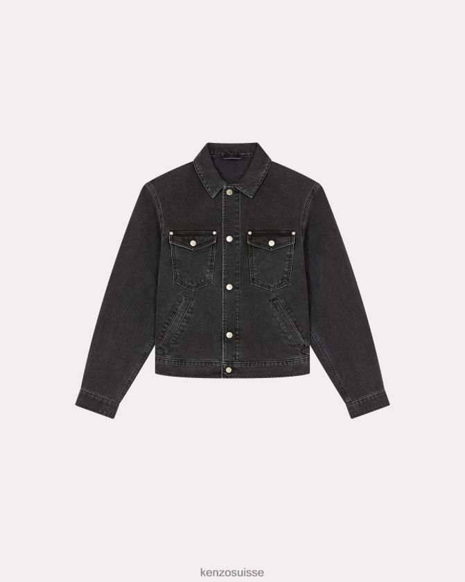 Kenzo veste en jean Hommes noir D2804X168 vêtements