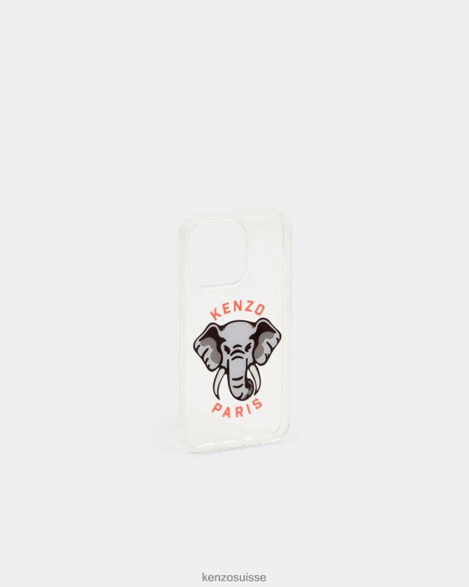 Kenzo coque iphone 14 pro max unisexe gris perle D2804X845 accessoires