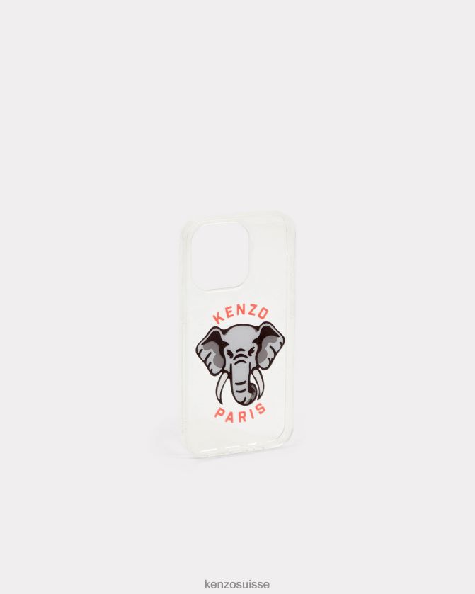 Kenzo coque iphone 14 pro unisexe gris perle D2804X809 accessoires