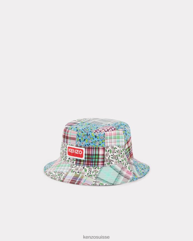 Kenzo bob réversible patchwork unisexe multicolore D2804X818 accessoires
