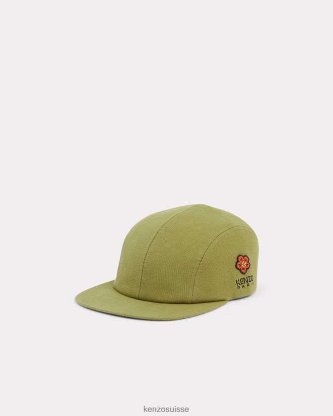 Kenzo casquette de baseball à écusson de fleur de boke unisexe kaki D2804X831 accessoires