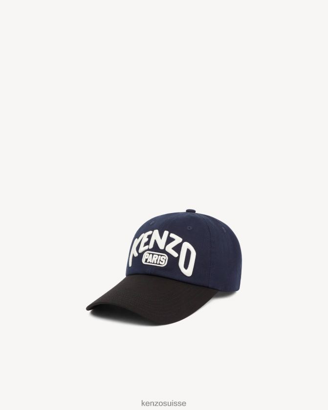 Kenzo casquette de baseball paris avec visière longue unisexe bleu marine D2804X802 accessoires